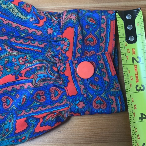 Elite Vintage Double Breasted Jacket / Top, Vibrant Paisley Colours Wrinkle Free - Picture 8 of 13